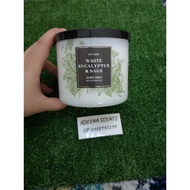 Bath body works 3wick candle white eucalyptus and sage 420g