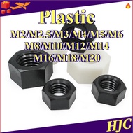 Nylon Hex Nut Nut Black/White/Transparent Nylon Hex Nut M2/M2.5-M20 < HJC-MB >