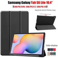 Tablet Case for Samsung Galaxy Tab S6 Lite 10.4'' Protetive Cover Samsung Galaxy Tab S 6 Lite 10.4 inc SM-P610N SM-P615 SM-P610 PU leather Case Solid Folding Adjustable Stand Cover