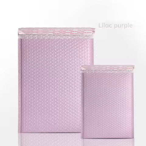 50pcs Purple Bubble Mailers Black Packaging Bags for Business 25X30CM Poly Mailer Envelope Wholesale