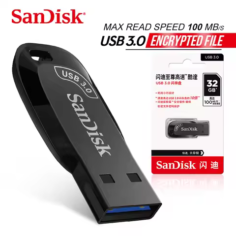 SanDisk USB 3.0 USB Flash Drive CZ410 32GB 64GB 128GB Pen Drive Memory Stick Black U Disk Mini Pendr