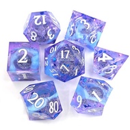 Sharp Horn Glitter Resin Dice Glitter Dice DND Dungeon and Dragon Multi-faceted Dice