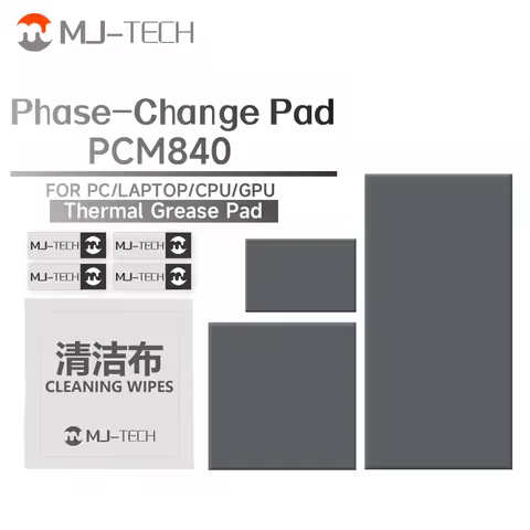 MJ-TECH PCM840 Phase Change Pad 8.4W/mk Thermal Grease Material Laptop/CPU/GPU Heatsink Cooling Ther