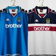 Manchester Retro Jersey 97-98 Manchester Jersey Manchester Away White Jersey Team Jersey Football Je
