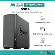 SYNOLOGY DS124 NAS DISKSTATION 1-BAY NAS 2-CORE PROCEESOR IDEAL DATA BACKUP HOME CLOUD STORAGE