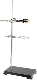 United Scientific™ Premium Steel Lab Stand Set | Chemical Resitant | Cast Iron Support Stand (8" x 5