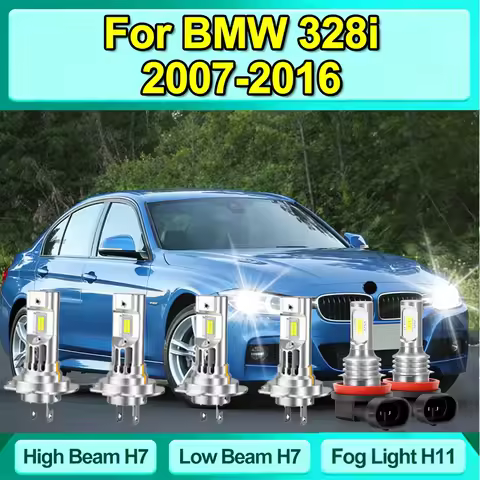 H7 LED Headlights High Low Combo Beam H11 H9 H8 Fog Light Bulbs 1:1 Mini Size Wireless Canbus For BM
