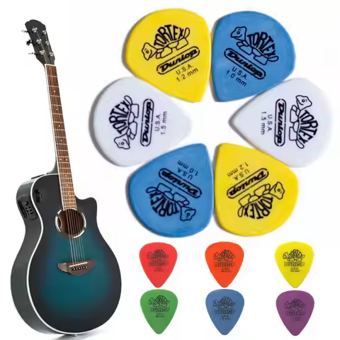 10PCs Musical Accessories 0.5/0.6/0.73/0.88/1.0/1.14mm Guitar Picks Plectrums Guitar Playing Trainin