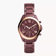 [Ready Stock] - FSL Modern Courier Midsize Chronograph Wine Stainless Steel Women Watch (BQ3281)