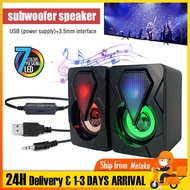 RGB USB Speaker Laptop Desktop Stereo Speaker PC Computer Speaker Gaming Speaker lighting speaker Desktop Mini Size Colorful Mini Speaker