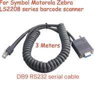 3 Metres Scanner Cable Spiral RS232 Serial Cable for Symbol Barcode Scanner DS2278-SR DS4208 DS4308 