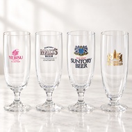 Authentic Japanese Beer Stem Glass Yebisu/Suntory/Sapporo Bier Garten Pilsner With Vintage