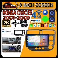 2K android Screen For HONDA CIVIC ES 01-05 9 Inches 8Core 15 WIFI GPS 360 And 4G CarPlay+Yotube