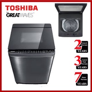TOSHIBA Mesin Basuh Washing Machine 9.0kg Fully Automatic AW-J1000FM Glass Door Washer GREATWAVES