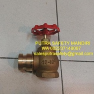 ANGLE LANDING VALVE FIRE HYDRANT KUNINGAN 2.5INCH MACHINO KRAN PEMADAM