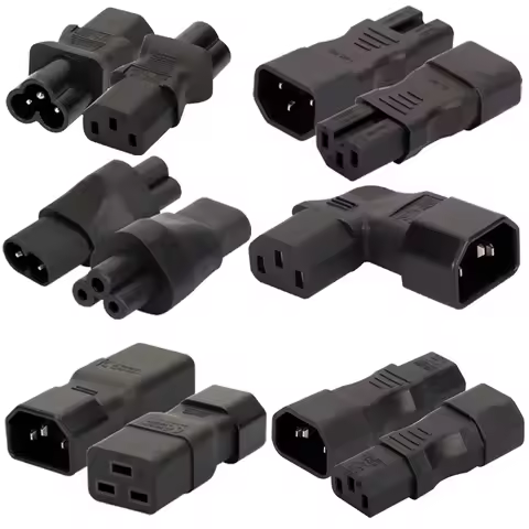 Universal IEC320 C13 C14 to C5 C6 C7 C8 C19 C20 C21 Convert Connector UPS PDU Male to Female EU US p