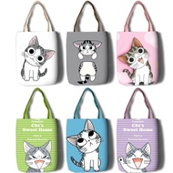 Sweet Home Sweet Private cat Cheese cat cat Chi's Sweet Home Canvas Shopping Bag Shoulder Bag