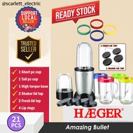 HAEGER 21pcs Food Processor Blender Mixer Juicer Extractor Multipurpose/Pengisar Jus Buah