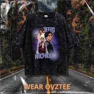 Kaos Jefri Nichol Wash Black White oversized t-shirt vintage tee baju
