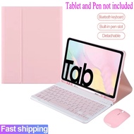 Case with Keyboard For Samsung Galaxy Tab S6 Lite 10.4 A7 A8 S7 S8 S7 FE S7 Plus S8 Plus Wireless Bluetooth Keyboard Mouse Cover Casing Built-in rechargeable battery