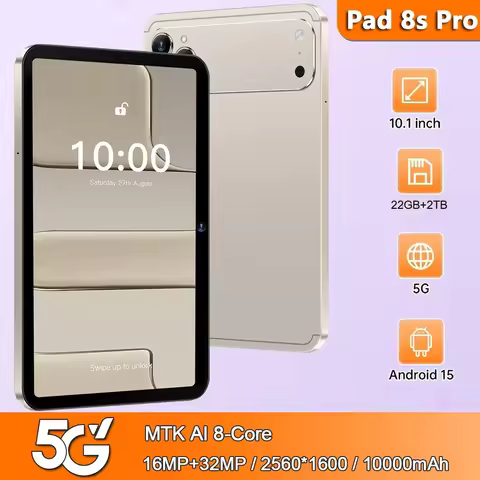 2026 HOT Original Pad 8s Pro 10000mAh Tablet 5G Dual Card 10.1 inch Android 15 Tablets Global Versio