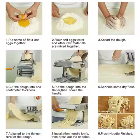 Mini Manual Household Fresh Italy Pasta Maker Home Use DIY Noodle Pasta Making Machine