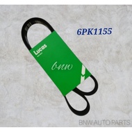 LUCAS FAN BELT 6PK1155 FOR PERODUA AXIA BEZZA 1.0 6PK 1155