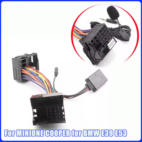 NEW Bluetooth 5.0 Music Audio Adapter Microphone Cable For MINIONE COOPER for BMW E39 E53 X5 Z4 E85 