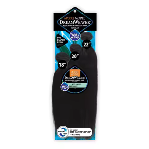 ModelModel Virgin Human Hair Weave Dream Weaver Wet n Wavy 3 Bundles Deep Wave