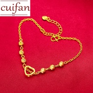 916 Gold Love Transfer Bead Bracelet Ladies Vietnam Sand Gold Jewelry New Product Accessories for Wanklet for Women Anklet Gifts