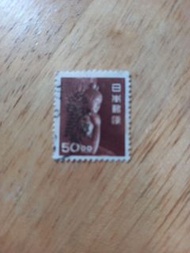 1950 年代至 1960 年代發行的日本普通郵票。

郵票面值為 50 日圓，圖案為日本中宮寺的彌勒菩薩（如意輪觀音）像。