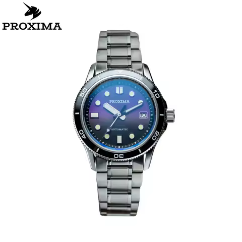 Proxima PX1747 Men Mechanical Watches C3 BGW9 Sunburst Dial Sapphire Glass 9015 Automatic Watch