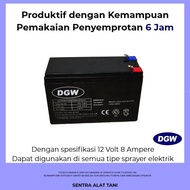 Baterai Sprayer DGW 8 Ampere Terbaru