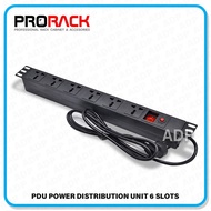 PDU 6 Slots Universal 19 Rack Mount PDU  Power Distribution Unit (PDU) Power Strip Unit for Data Cab
