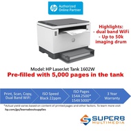 HP LaserJet Tank MFP 1602w Printer (Print, Scan, Copy, WiFi)