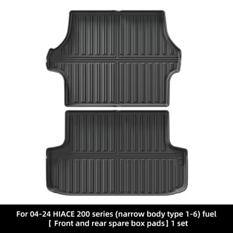 For Toyota HiAce 200 2004-2024/HiAce 300 2024-2025 RHD Car Floor Mats TPE Mats Trunk Mat