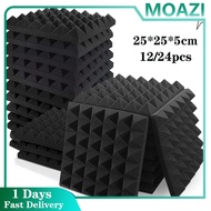 25x25x5cm 24pcs Acoustic Foam Panels Sound Proof Foam Panels Work Studio Foam Sound Proofing Foam Wa