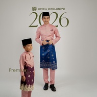 [KINZA SET SEDONDON MODERN PASTEL COLOR 2] BAJU MELAYU SLIM FIT - SATIN PREMIUM [FREE BUTANG+HANDKER