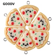 GOODV 30Pcs, 1.16 inch(29.5mm) long 0.93 inch(23.5mm) wide Pizza Charms, Smooth and comfortable to t