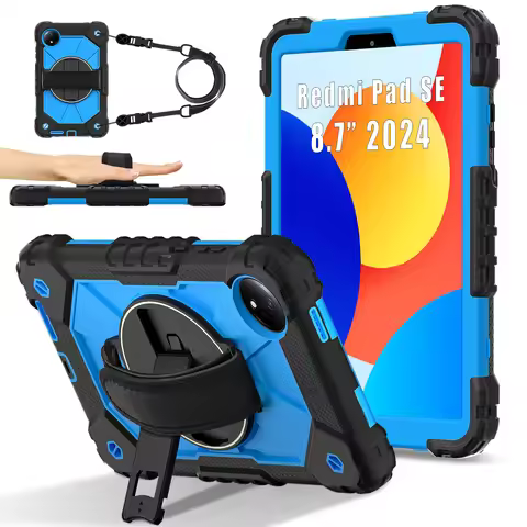 Heavy Duty Case For Xiaomi Redmi Pad SE 8.7 2024 360 Rotating Stand Cover For Redmi Pad SE 4G 2024 8