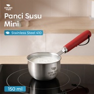 Mini Milk Pan Stainless Steel 410 Dual Drainage 150ml - Practical Mini Stainless Steel 410 Dual Spou
