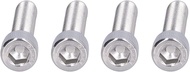 Hex Bolt, 1.25mm Fine Pitch M10 4Pcs Socket Cap Screw Bright Finish A2-70 Stainless Steel for Constr