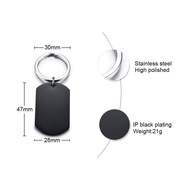 Vnox Personalized Custom Engraving Photo Calendar Date Day Keychain Tag Stainless Steel