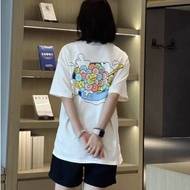 Dr.ew House American street brand loose men's and women's autumn cotton letter cereal short sleeve T