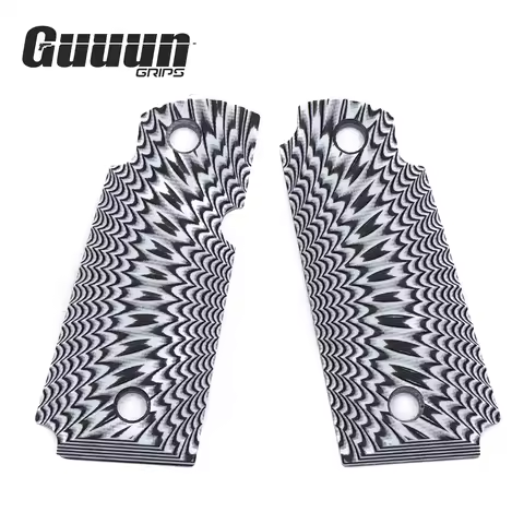 Guuun Kimber Micro Carry 380 ACP G10 Grips with Ambi, Sunburst Tactical Texture