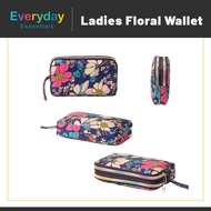 【E.E】Women Floral Wallet Large Capacity Canvas Long Wallet Card Holder Purse Clutch Pouch Coin Walle