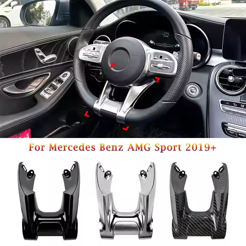 Car Steering Flat Wheel Lower Trim Cover ABS For Mercedes Benz AMG 2019+ Sport A W177 B W247 W205 C 