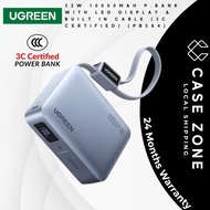 UGREEN POWER BANK PB584 33W - 10,000MAH - UG-PB584 33W P.Bank With Led Display & Built In Cable (3C 