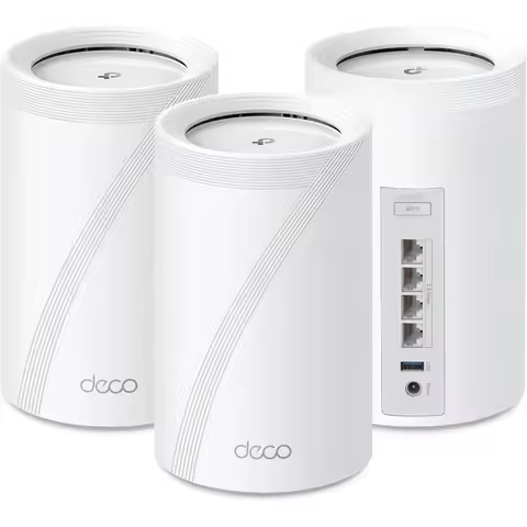 Tri-Band WiFi 7 BE10000 Whole Home Mesh System (Deco BE63) | 6-Stream 10 Gbps | 4 × 2.5G Ports Wired