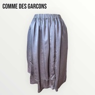 Comme Des Garcons Made ln France กระโปรงผ้าไหมสีเทา